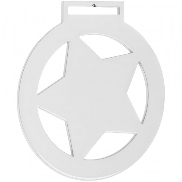 Медаль Steel Star, белая - купить оптом