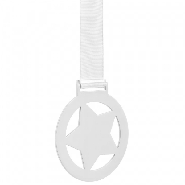 Медаль Steel Star, белая - купить оптом
