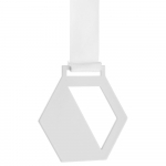 Медаль Steel Hexa, белая, фото 1