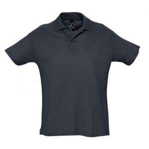 Рубашка поло мужская Summer 170, темно-синяя (navy) - купить оптом