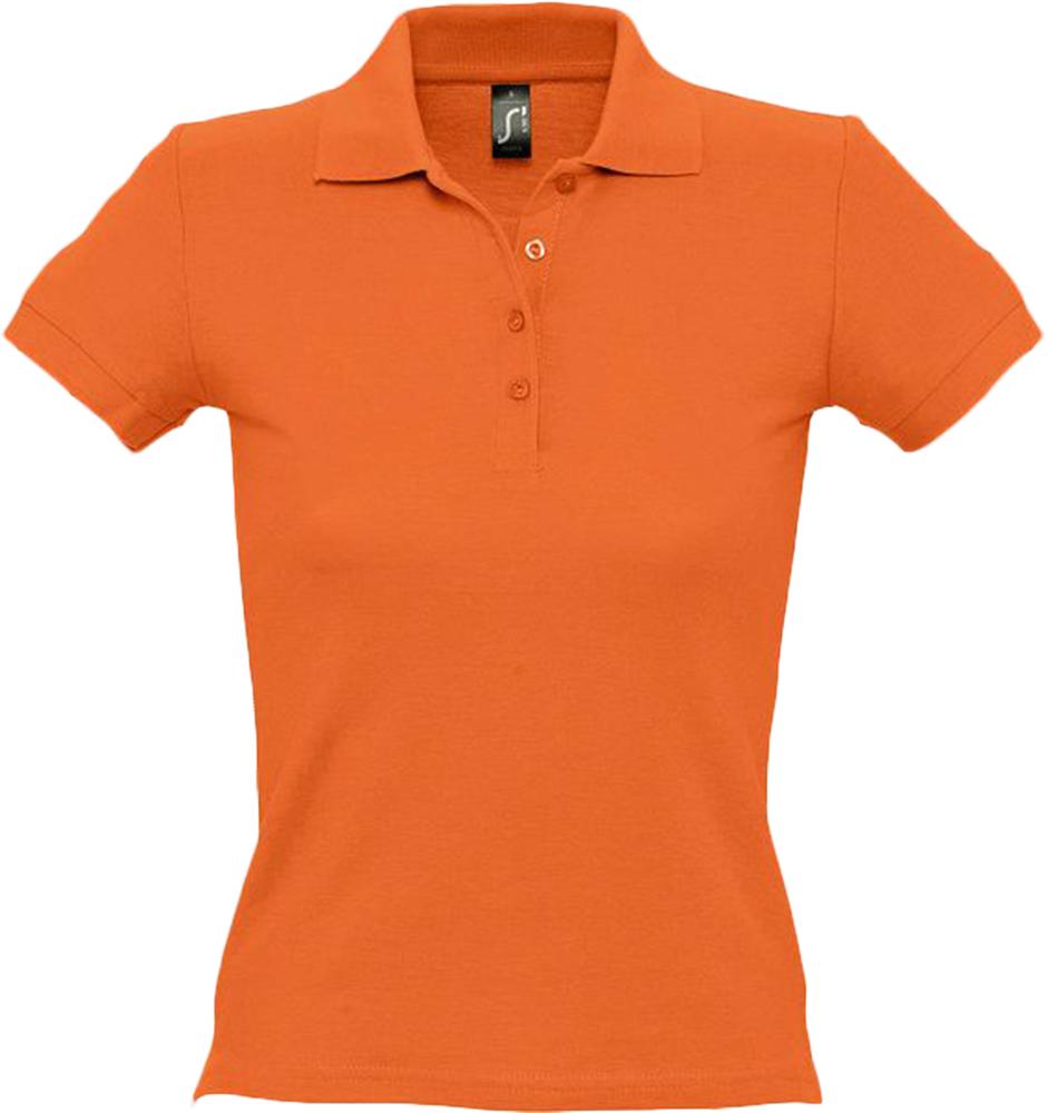 Рубашка поло женская People 210, оранжевая - купить оптом