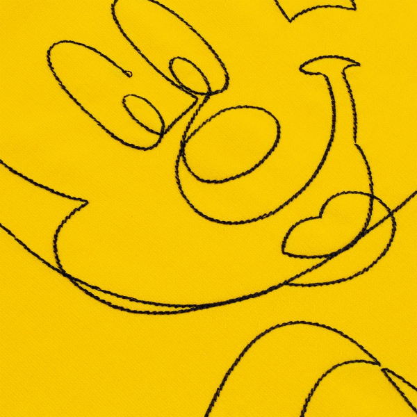 Свитшот с вышивкой Mickey Mouse, желтый - купить оптом