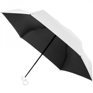 Складной зонт Cameo, механический, белый с белой ручкой - купить оптом
