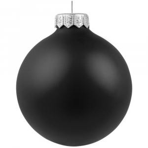 Елочный шар Gala Night Matt в коробке, черный, 8 см - купить оптом