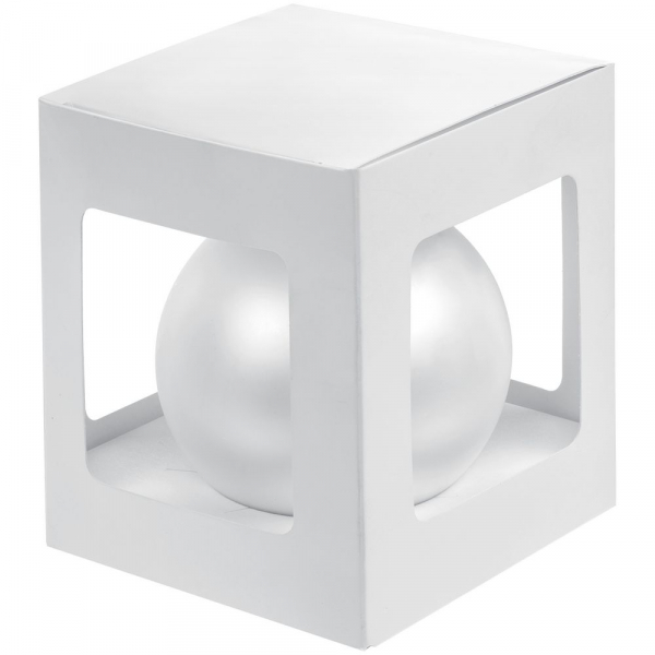 Елочный шар Gala Night Matt в коробке, белый, 8 см - купить оптом