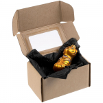 Елочная игрушка «Бенгальский тигр» в коробке, золотистая с росписью, фото 4