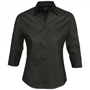Рубашка женская с рукавом 3/4 Effect 140, черная - купить оптом