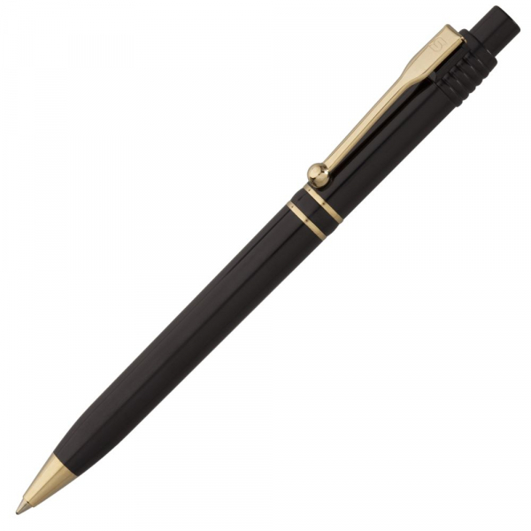 Ручка шариковая Raja Gold, черная - купить оптом