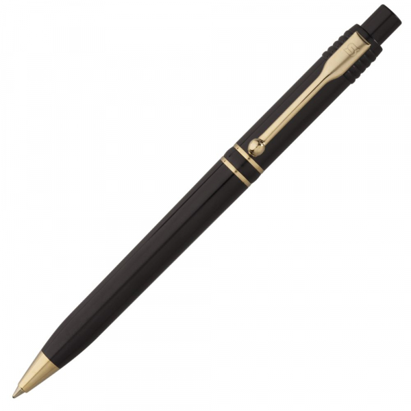 Ручка шариковая Raja Gold, черная - купить оптом