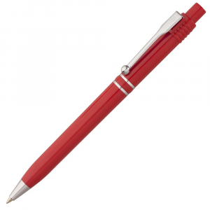 Ручка шариковая Raja Chrome, красная - купить оптом