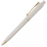 Ручка шариковая Raja Gold, белая, фото 1