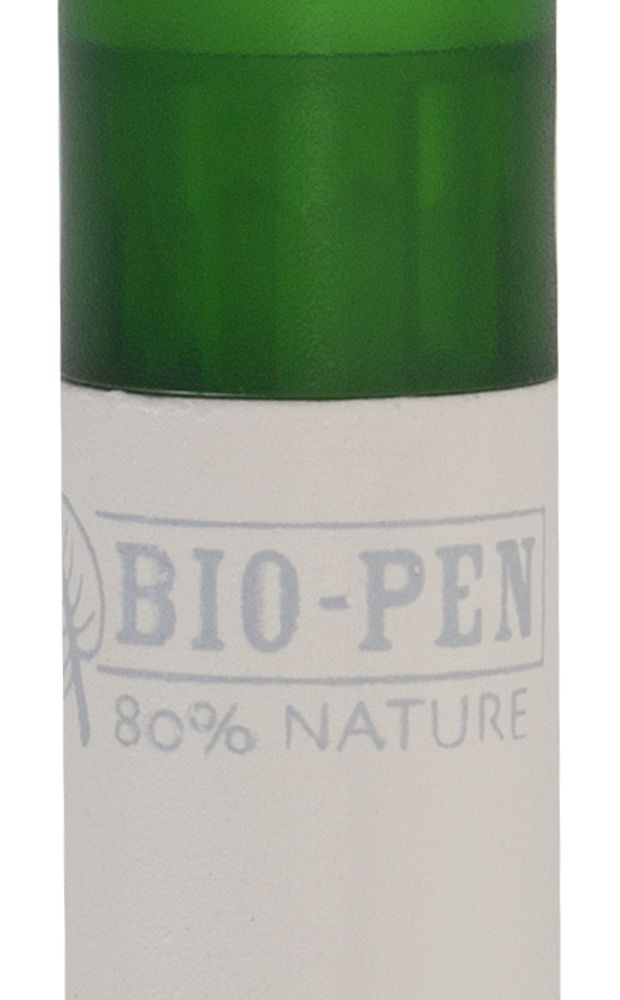 Ручка шариковая Bio-Pen, белая с зеленым - купить оптом