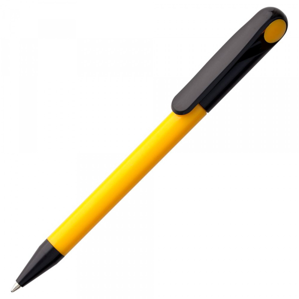 Ручка шариковая Prodir DS1 TPP, желтая с черным - купить оптом