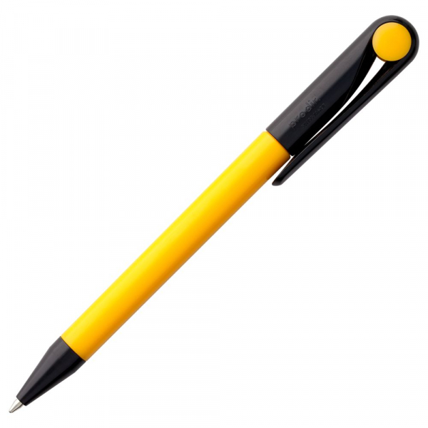 Ручка шариковая Prodir DS1 TPP, желтая с черным - купить оптом
