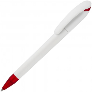 Ручка шариковая Beo Sport, белая с красным - купить оптом