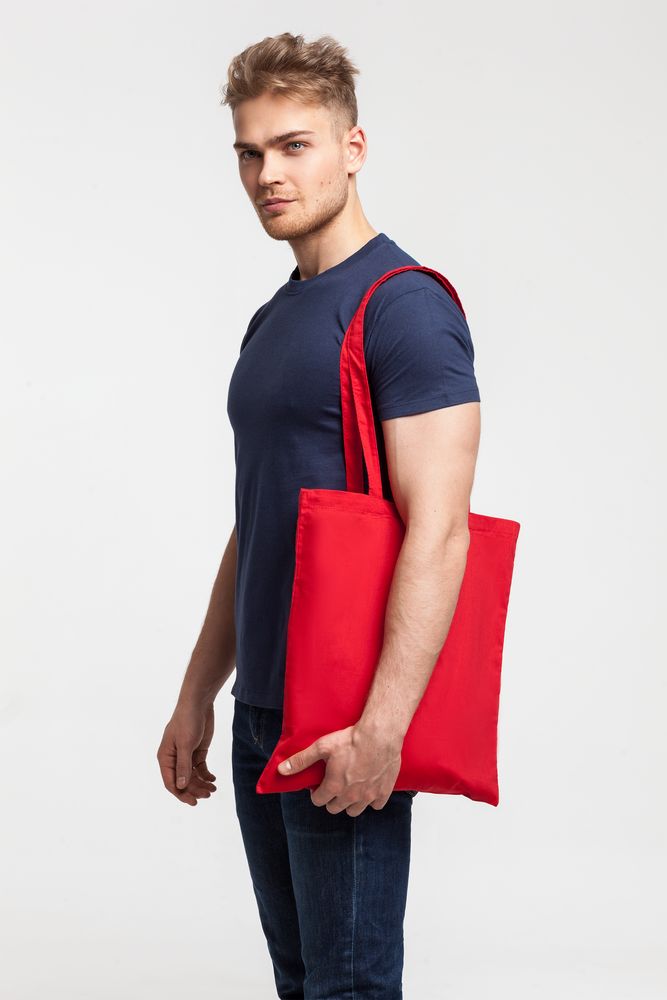 Холщовая сумка Basic 105, красная - купить оптом