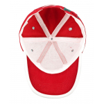 Бейсболка Unit Trendy, красная с белым, фото 4