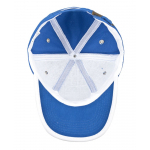 Бейсболка Unit Trendy, ярко-синяя с белым, фото 4