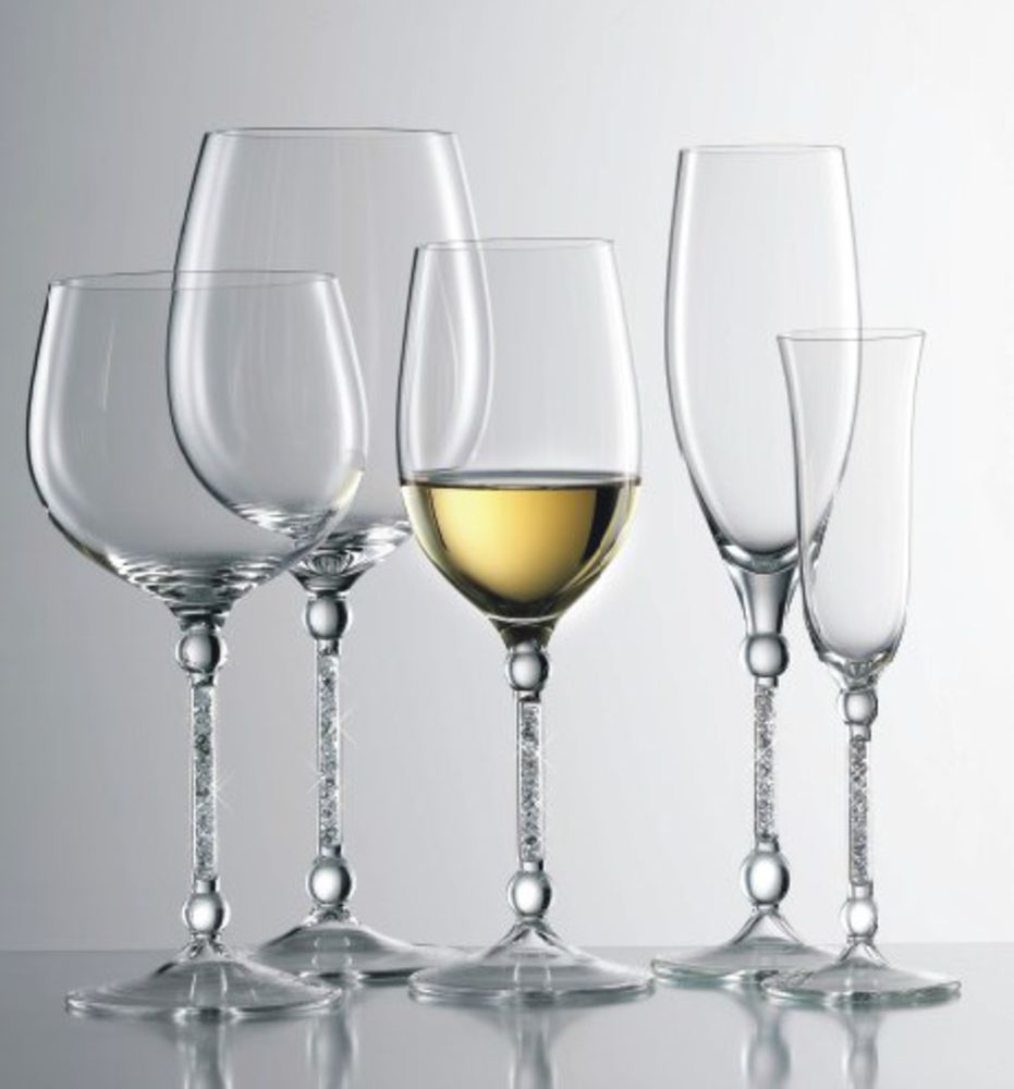 Два бокала для вина «Фантазия», с кристаллами - купить оптом