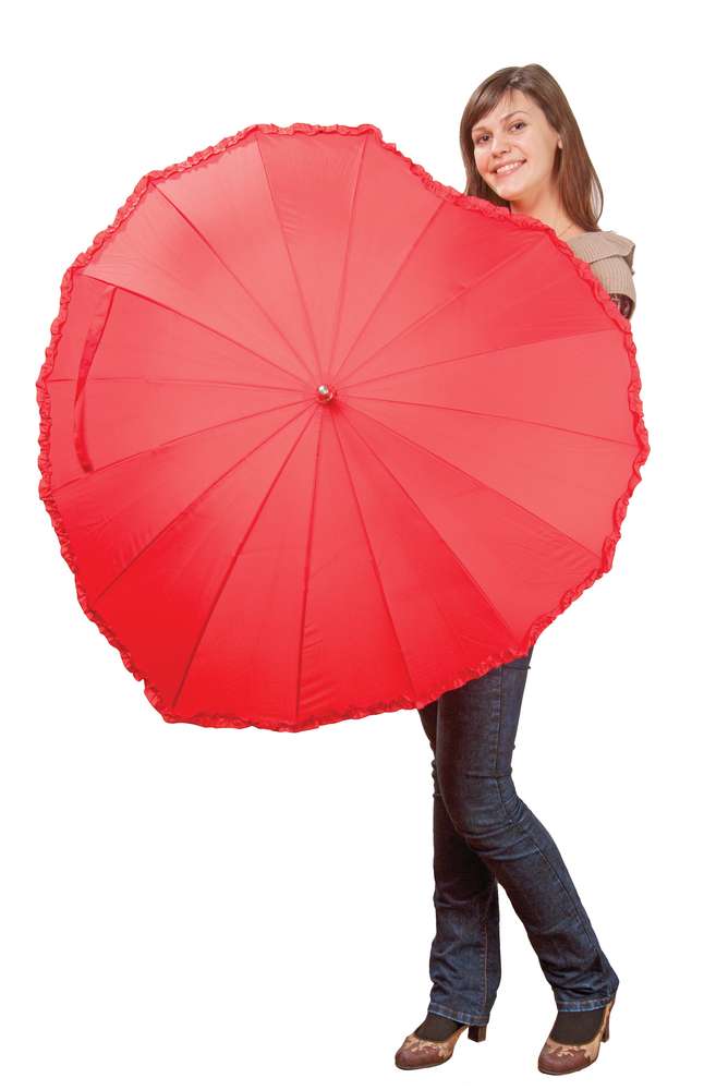 Зонт-трость «Сердце», красный - купить оптом