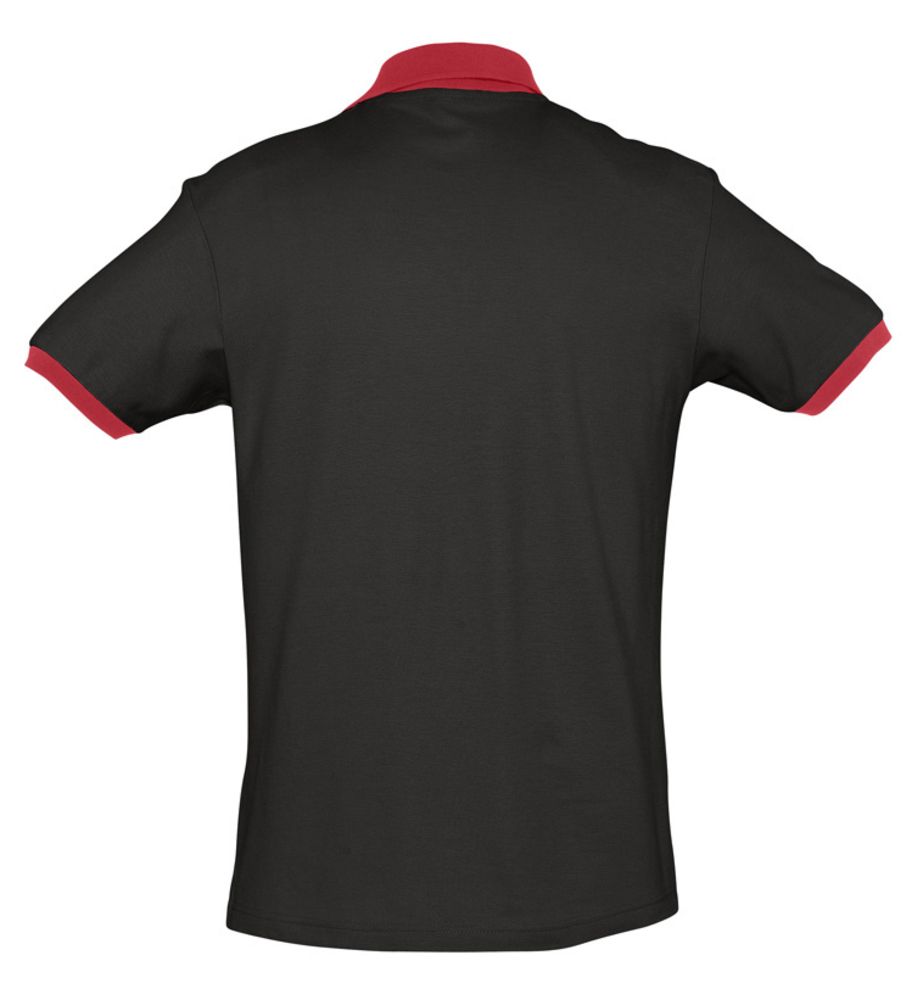Рубашка поло Prince 190, черная с красным - купить оптом
