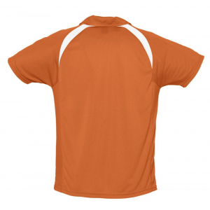 Спортивная рубашка поло Palladium 140 оранжевая с белым - купить оптом
