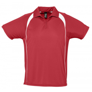 Спортивная рубашка поло Palladium 140 красная с белым - купить оптом