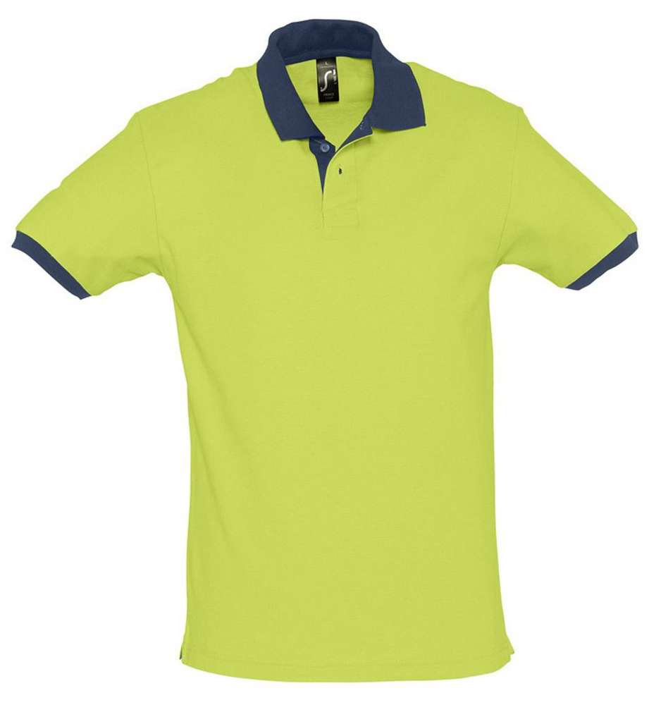 Рубашка поло Prince 190, зеленое яблоко с темно-синим - купить оптом