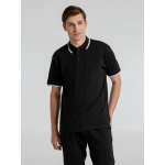 Рубашка поло мужская с контрастной отделкой Practice 270 черная, фото 2