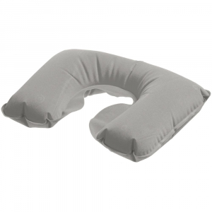 Надувная подушка под шею в чехле Sleep, серая - купить оптом