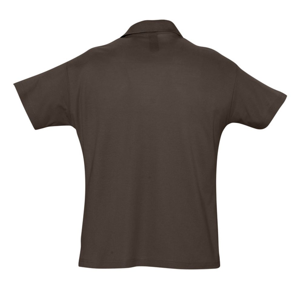 Рубашка поло мужская Summer 170, темно-коричневая (шоколад) - купить оптом