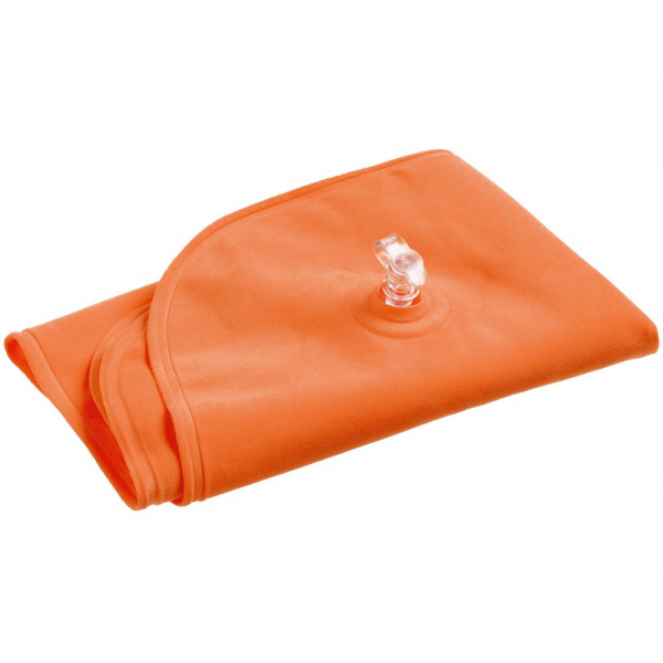 Надувная подушка под шею в чехле Sleep, оранжевая - купить оптом