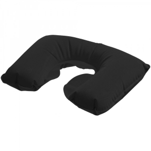 Надувная подушка под шею в чехле Sleep, черная - купить оптом