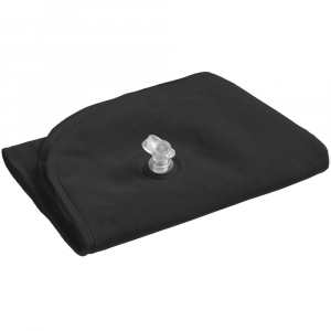 Надувная подушка под шею в чехле Sleep, черная - купить оптом