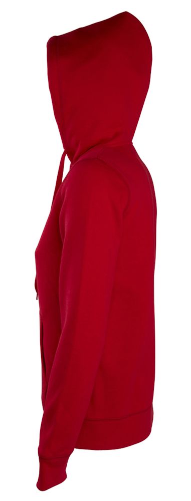 Толстовка женская на молнии с капюшоном Seven Women, красная - купить оптом