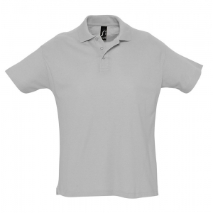 Рубашка поло мужская Summer 170, серый меланж - купить оптом