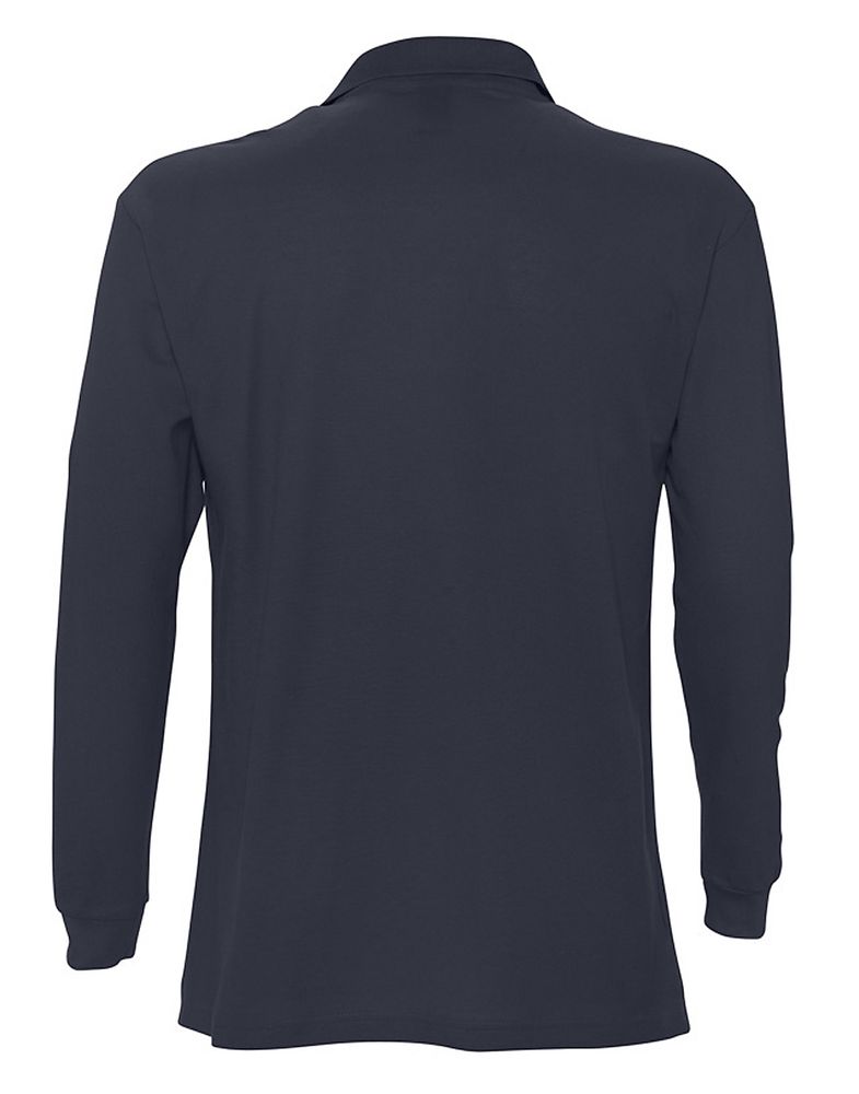 Рубашка поло мужская с длинным рукавом Star 170, темно-синяя - купить оптом