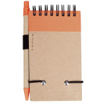 Блокнот на кольцах Eco Note с ручкой, оранжевый, фото 1