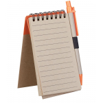 Блокнот на кольцах Eco Note с ручкой, оранжевый, фото 3
