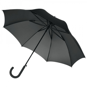 Зонт-трость Unit Wind, черный - купить оптом