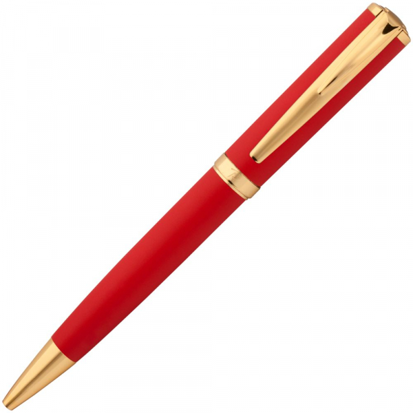 Ручка шариковая Forza, красная с золотистым - купить оптом