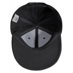 Бейсболка Unit Snapback с прямым козырьком, черная, фото 2