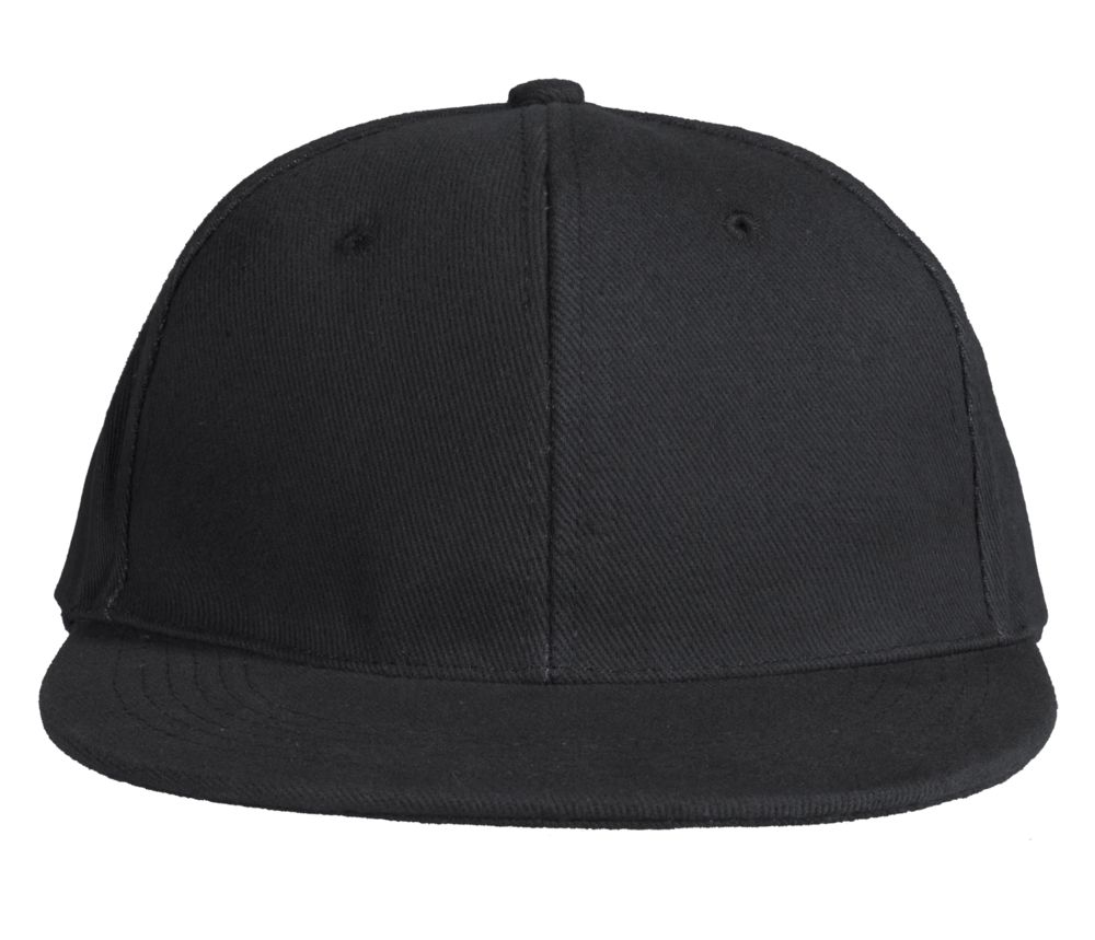 Бейсболка Unit Snapback с прямым козырьком, черная - купить оптом