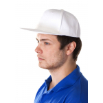 Бейсболка Unit Snapback с прямым козырьком, белая, фото 4