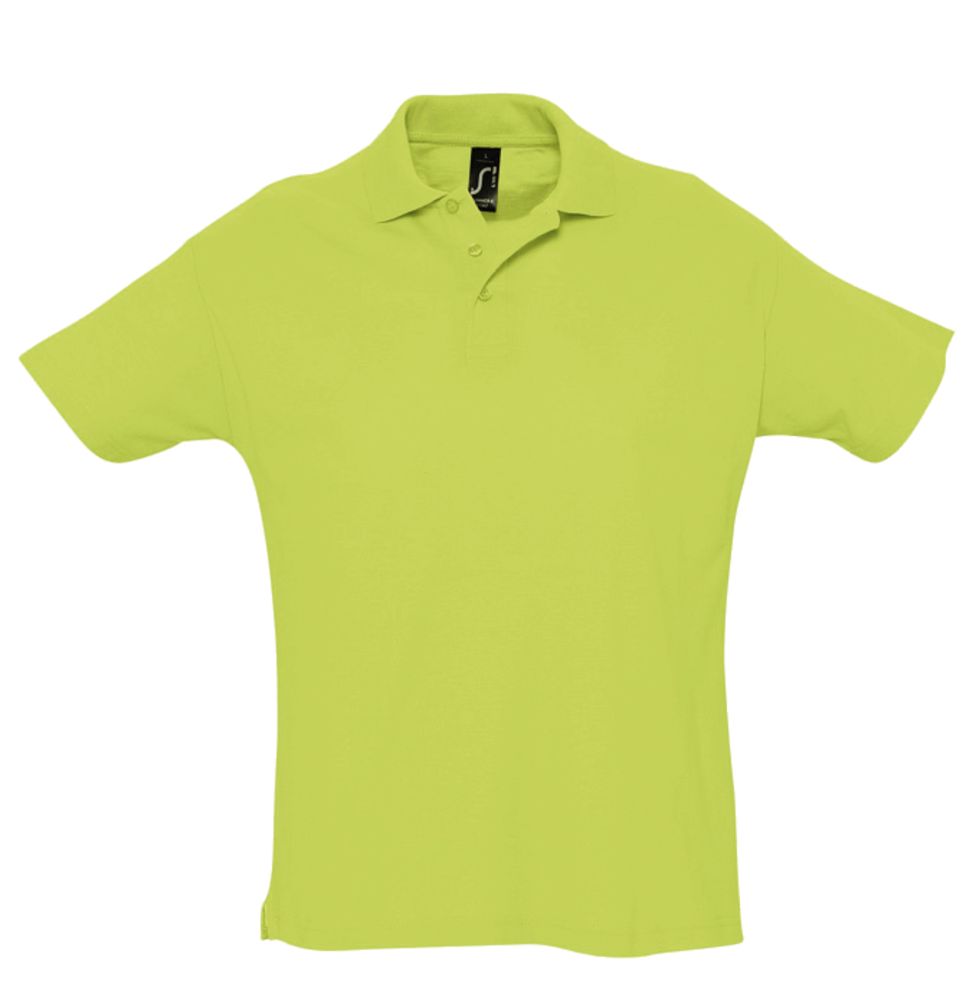 Рубашка поло мужская Summer 170, зеленое яблоко - купить оптом