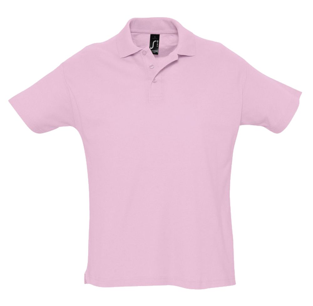 Рубашка поло мужская Summer 170, розовая - купить оптом