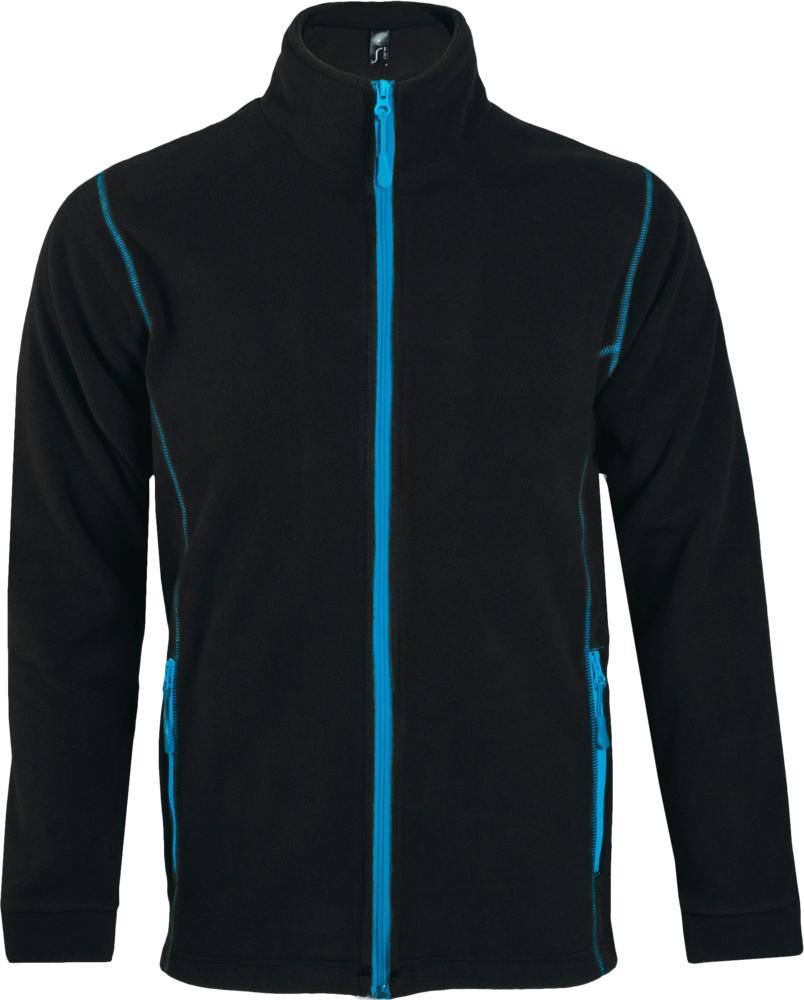 Куртка мужская Nova Men 200, черная с ярко-голубым - купить оптом