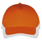Бейсболка Booster, оранжевая с белым, фото 1