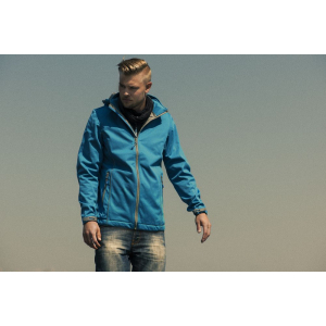 Куртка софтшелл мужская Skyrunning, синяя (морская волна) - купить оптом