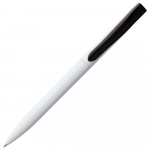 Ручка шариковая Pin, белая с черным, фото 2